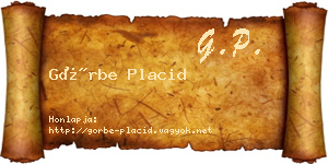 Görbe Placid névjegykártya